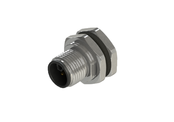 Etanche IP66 à 68 M12 L code 5 broches Connecteur mâle pour montage sur panneau L12P-M505HSR
