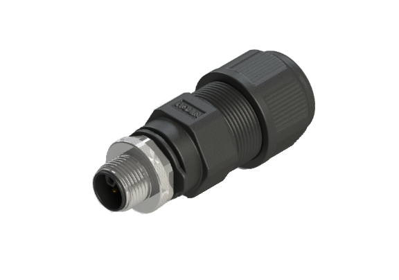 Étanchéité IP66 à 68 Connecteur M12 L code 4 broches mâle à fixer sur le terrain L12P-M104SA