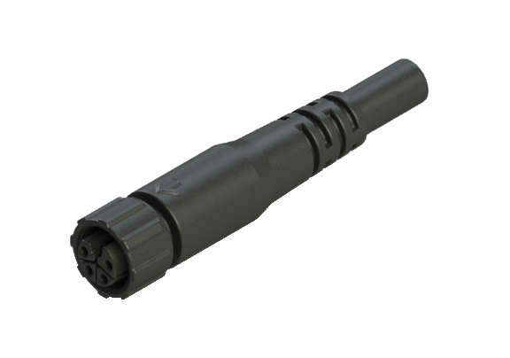 Etanche IP66 à 68 M12 L code 4 broches Connecteur d'assemblage de câble femelle L12P-P204SM