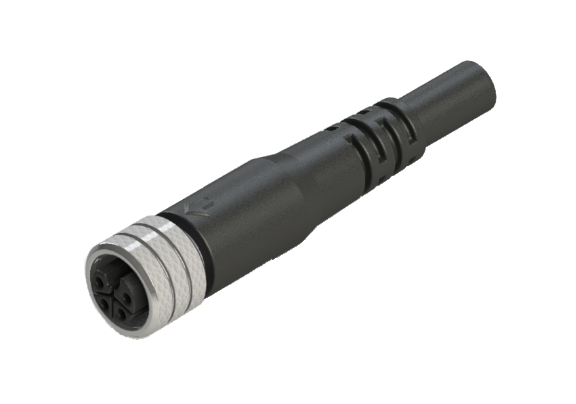 Etanche IP66 à 68 M12 L code 4 broches Connecteur d'assemblage de câble femelle L12P-S204SM