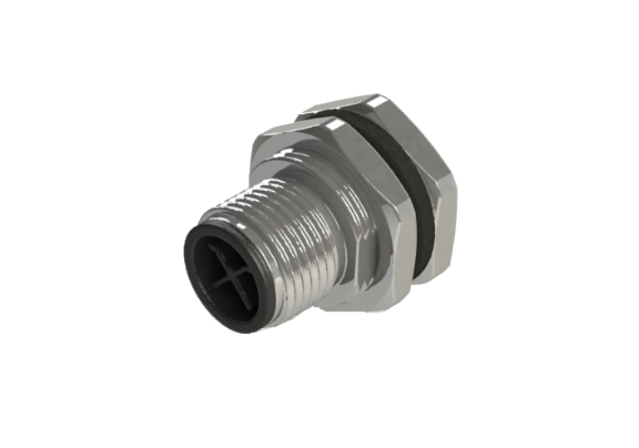 IP66 to 68 M12 S code 3 Pins 公針 設備面板端 防水連接器 S12P-M103HSR