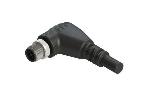 IP66 to 68 M12 S code 4 Pins 公針 外部線材加工 防水連接器 S12P-M104RM