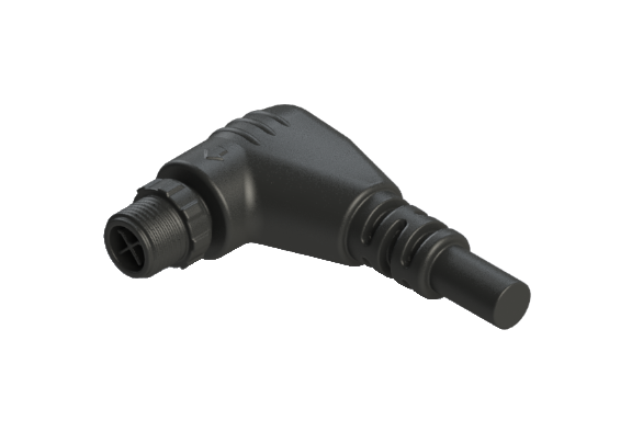 IP66 to 68 M12 S code 4 Pins 公針 外部線材加工 防水連接器 S12P-P104RM