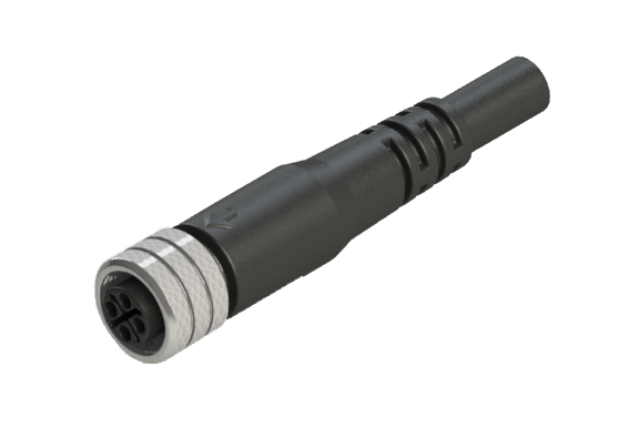 IP66 to 68 M12 S code 4 Pins 母針 外部線材加工 防水連接器 S12P-S204SM