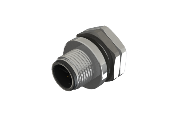 Waterproof IP66 to 68 M12 X code 8 Pins Male Panel Mounting Connector X12I-M108CSF