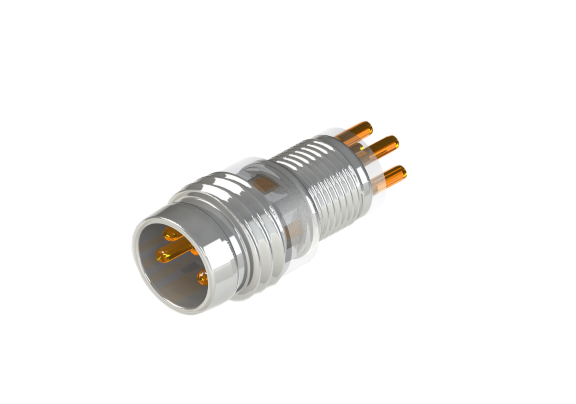 Waterproof IP66 to 68 M8 A code 4 Pins Male Panel Mounting Connector A08D-M104CS-L14.6