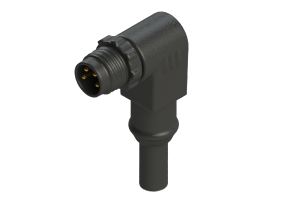 IP66 to 68 M8 A code 2 Pins 公針 外部線材加工 防水連接器 A08D-P102RN