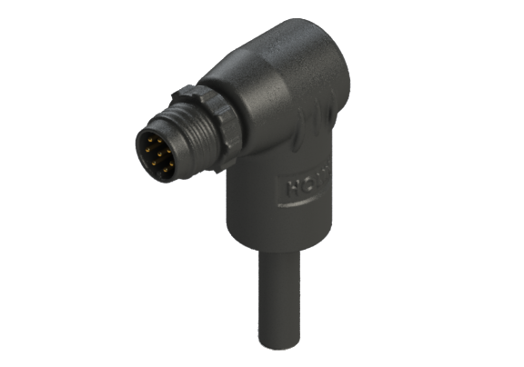 IP66 to 68 M8 A code 5 Pins 公針 外部線材加工 防水連接器 A08I-P105RN