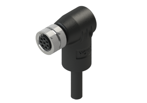 IP66 to 68 M8 A code 8 Pins 母針 外部線材加工 防水連接器 A08I-S208RN