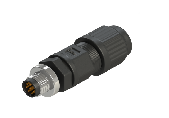 IP66 to 68 M8 A code 3 Pins 公針 外部線組裝式 防水連接器 A08D-M103SA