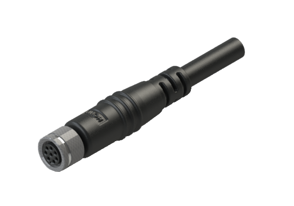 IP66 to 68 M8 A code 3 Pins 母針 外部線材加工 防水連接器 A08D-M203SM