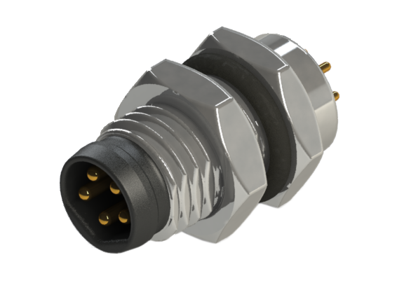 防水 IP66 から 68 M8 B コード 5 ピンオスデバイスパネルコネクタ B08D-M105HPR 防水 IP66 から 68 M8 B コード 5 ピンオスデバイスパネルコネクタ B08D-M105HPR