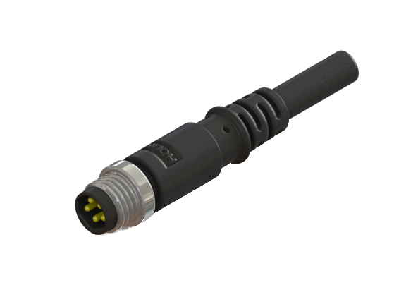 防水 IP66 ～ 68 M8 B コード 5 ピンオスピン 外部ケーブル加工 コネクタ B08D-M105SM