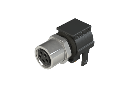 IP66 to 68 M8 B code 5 Pins 母針 設備面板端 防水連接器 B08D-M205HPRR