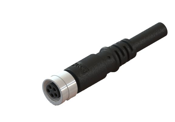 防水 IP66 ～ 68 M8 B コード 5 メス 外部ケーブル加工 コネクタ B08D-M205SM