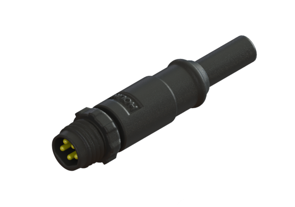 IP66 to 68 M8 B code 5 Pins 公針 外部線材加工 防水連接器 B08D-P105SN