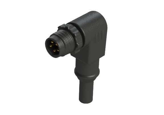 IP66 to 68 M8 B code 5 Pins 公針 外部線材加工 防水連接器 B08D-P105RN