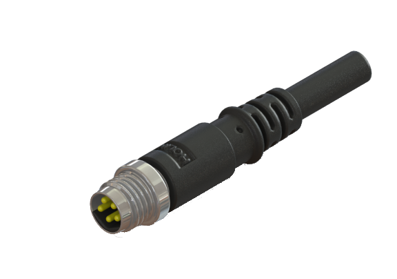 防水 IP66 ～ 68 M8 B コード 5 ピンオスピン 外部ケーブル加工 コネクタ B08D-S105SM