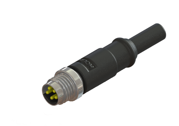 IP66 to 68 M8 B code 5 Pins 公針 外部線材加工 防水連接器 B08D-S105SN