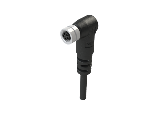 防水 IP66 ～ 68 M8 B コード 5 メス 外部ケーブル加工 コネクタ B08D-S205RM