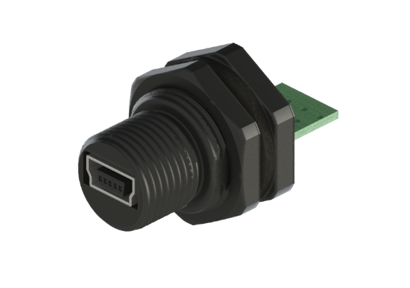 IP66 to 68 母針 設備面板端 防水連接器 MUB-P3H10