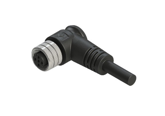 IP66 to 68 M12 P code 5 Pins 母針 外部線材加工 防水連接器 P12D-M205RM