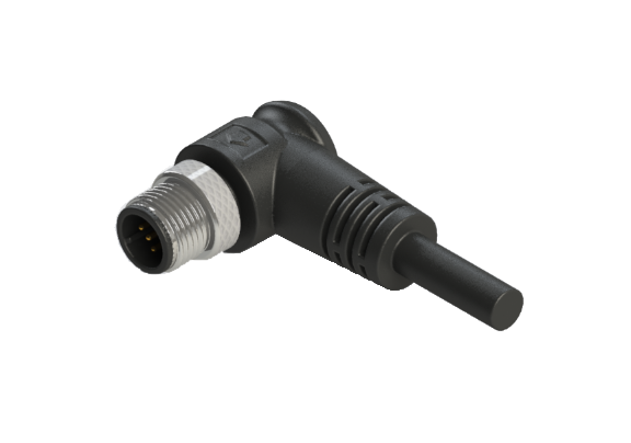 IP66 to 68 M12 P code 5 Pins 公針 外部線材加工 防水連接器 P12D-M105SM