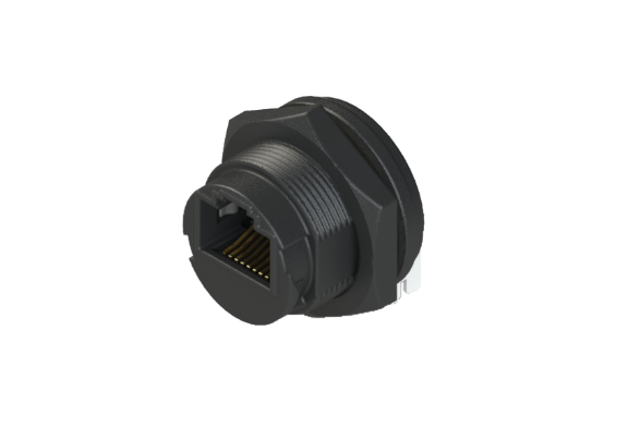 Wasserdichte IP66 bis 68 Ethernet RJ45 Buchse für Panelmontage RJ45C-L3C04