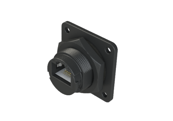 방수 IP66 ~ 68 이더넷 RJ45 암 패널 실장 커넥터 RJ45C-L3Q01