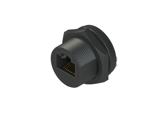 Wasserdichte IP66 bis 68 Ethernet-RJ45-Buchse für Panelmontage RJ45C-P3C03
