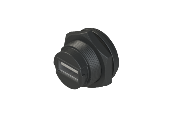 防水IP66～68 USB2.0Aタイプ メス デバイスパネルコネクタ USB2AC-L3C04