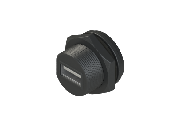 防水IP66～68 USB2.0Aタイプ メス デバイスパネルコネクタ USB2AC-P3C01