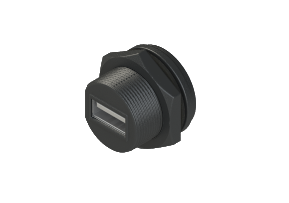 防水IP66～68 USB2.0Aタイプ メス デバイスパネルコネクタ USB2AC-P3C02