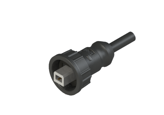 防水 USB2.0 Bタイプ オス 外部ケーブル加工 コネクタ USB2BC-P4SN-xxM