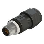 M12 A code 12 pins cable connector