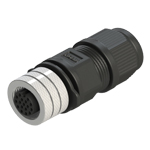 M12 A code 17 pin field wireable connector