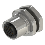 M12 A code 3 pin panel mounting connector