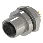 M12 A code 4 pin bulkhead connector