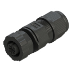 M12 A code 4 pin cable installable connector