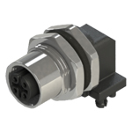 M12 A code 5 pin chassis mounting connector