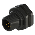 M12 A code 8 pin plastic panel mounting connector