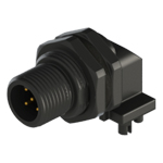 M12 A code 8 pin right angle pin pcb dip connector