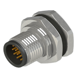 M12 A code 8 pins panel mounting connector