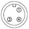 M12 A code 3 pins connector’s assignment / pin out and application.