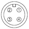 M12 A code 4 pins connector’s assignment / pin out and application.