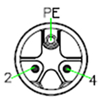 M 12, código M, 6 pines (5 + PE) M 12, código M, 5 pines (4 + PE) M 12, código M, 4 pines (3 + PE) M 12, código M, 3 pines (2 + PE)