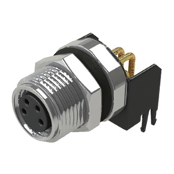 M8 A código hembra R/A pines panel metálico montaje trasero conector montaje trasero