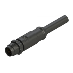 Cable M8 de 6 clavijas con tuerca de plástico.